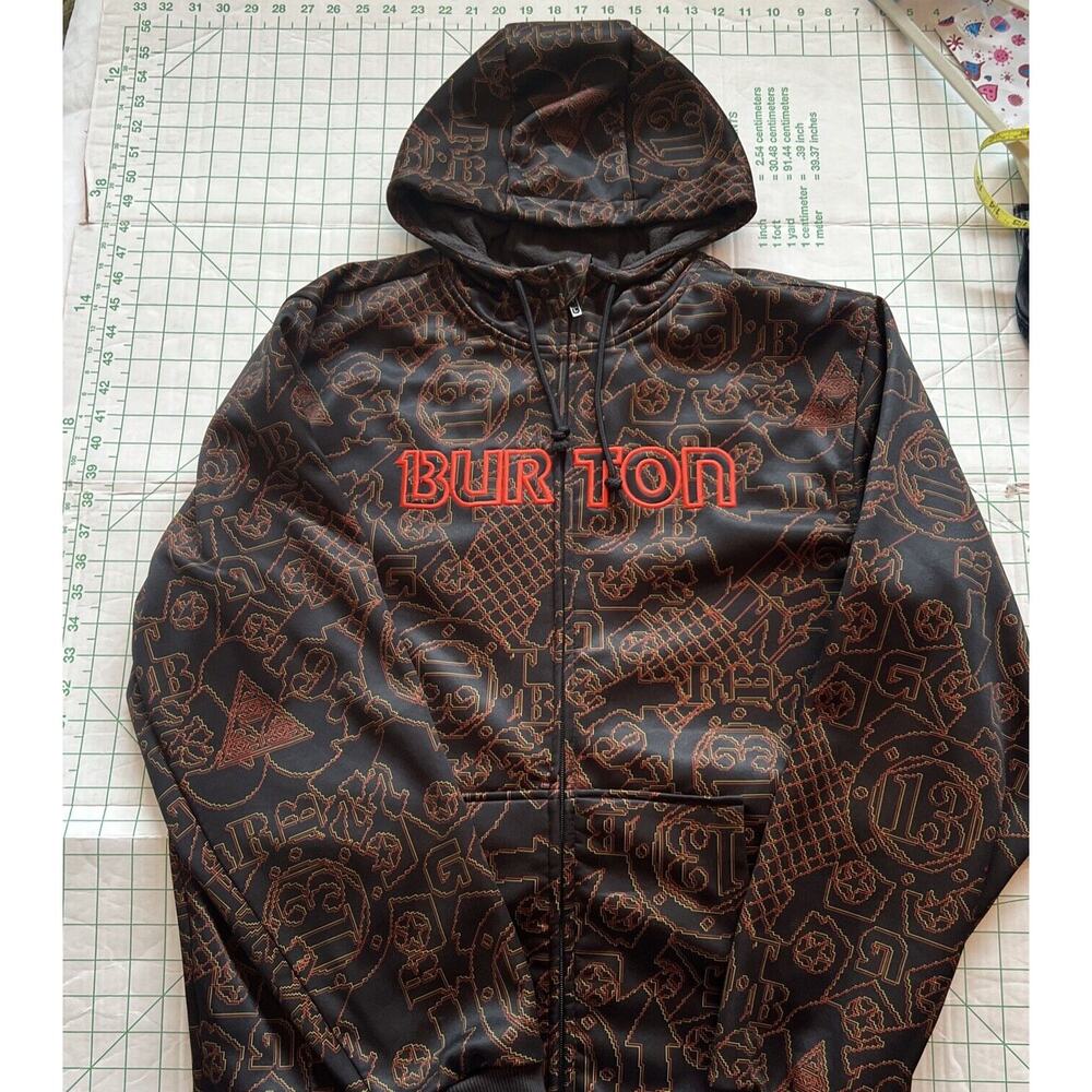 Burton 13 Graphic Embroidered‎ Fleece Lined Hooded Jacket iPod Controls Incl!